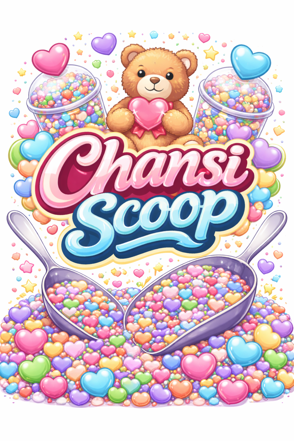 Welcome to our scoop shop—where every scoop is a surprise! Each “scoop” is filled with colorful beads, and every bead unlocks a fun item like beauty goodies, stationery, or other happy little treasures. It’s part scooping, part surprise, and 100% fun. Email me at Chansiscoop@gmail.com with color/character preferences. 